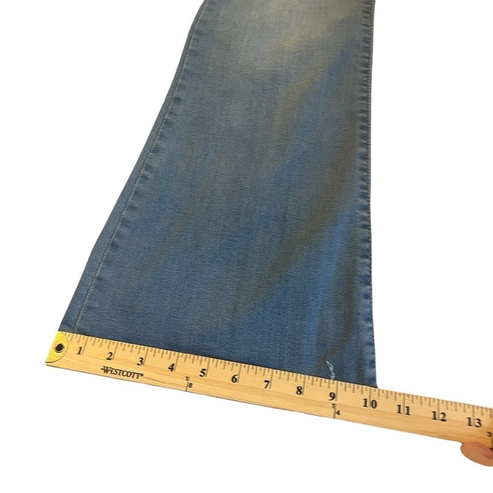 Altar'd State Blue Flare Jeans High Rise Frayed Hem Size 28 7 - Picture 6 of 11